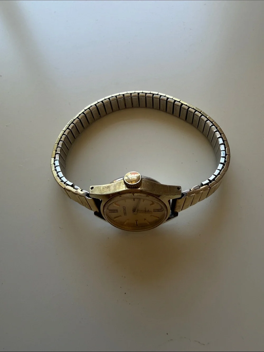 Seiko Two-Tone Gold and Silver Expandable Bracelet Watch